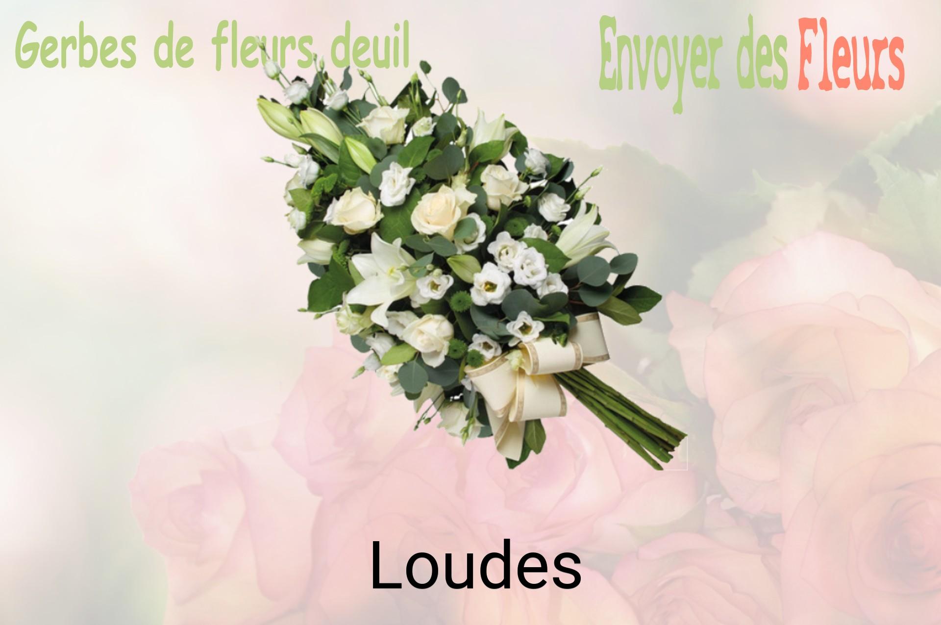 Gerbe de fleurs de deuil livrée à Loudes